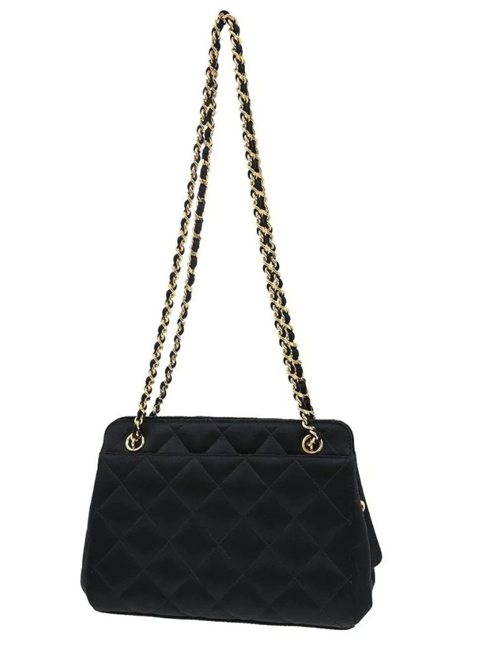 Chanel Black Satin Handbag KQ01486